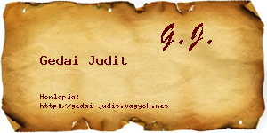 Gedai Judit névjegykártya